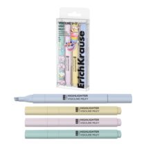 ErichKrause Visioline V-17 Light Milky Pack de 4 Marcadores Fluorescentes - Punta Biselada - Trazo de 0.6 a 3.0mm - Colores Pastel Surtidos