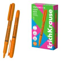 ErichKrause Visioline V-15 Light Neon Marcador Fluorescente - Punta Biselada - Trazo de 0.6 a 3.5mm - Color Naranja