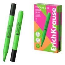 ErichKrause Visioline V-17 light Neon Marcador Fluorescente - Punta Biselada - Trazo de 0.6 a 3.0mm - Color Verde