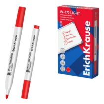 ErichKrause W-170 Light Rotulador para Pizarra Blanca - Facil de Borrar - Punta Conica - Trazo de 2.5mm - Secado Rapido - Cuerpo Triangular - Color Rojo