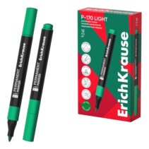 ErichKrause P-170 light Rotulador Permanente - Punta Conica - Trazo de 2.5mm - Resistente al Agua y a la Luz - Multisuperficie - Cuerpo Triangular - Color Verde