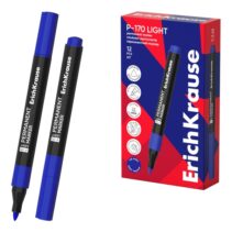 ErichKrause P-170 light Rotulador Permanente - Punta Conica - Trazo de 2.5mm - Resistente al Agua y a la Luz - Multisuperficie - Cuerpo Triangular - Secado Rapido - Color Azul