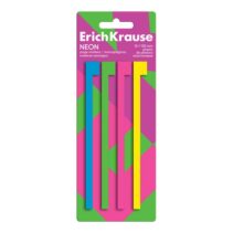 ErichKrause Neon Pack de 4 Blocs de 20 Marcadores de Pagina - Reposicionables - Plastico - 12X130mm - Colores Surtidos