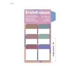 ErichKrause Manga Pack de 6 Blocs de 10 Marcadores de Pagina - Reposicionables - Plastico - 25X38mm - Colores Surtidos