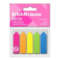 ErichKrause Neon Arrows Pack de 5 Blocs de 25 Marcadores de Pagina - Reposicionables - Plastico - 12x45mm - Colores Surtidos