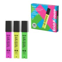 ErichKrause Neon Minas de Repuesto para Portaminas - 15 Unidades por Envase - 0.5mm en Grado HB - Colores Surtidos