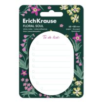 ErichKrause Floral Soul "To do list" Bloc de 60 Notas Adhesivas Reposicionables - Papel de 75g/m2 - 68x88mm - Pegamento a Base de Agua - Color Blanco