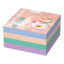 ErichKrause Pastel Bloom Bloc de 400 Notas Adhesivas Reposicionables - Papel de 75g/m2 - 75x75mm - Pegamento a Base de Agua - Colores Surtidos