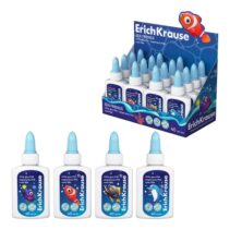 ErichKrause EasyStick Sea Friends Expositor con 16 Botellas de Cola Blanca - 40ml - Aplicador Autolimpiante - No Toxico - Facil de Lavar con Agua - sin Disolventes - Multisuperficie - Color Blanco