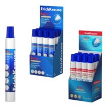 ErichKrause Extra Expositor con 12 Botellas de Cola Blanca PVA - 50ml - No Toxico - sin Disolventes - Multisuperficie - Color Blanco