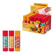 ErichKrause EasyStick Cheat Meal Expositor con 24 Pegamentos en Barra - 15g - Secado Rapido - Multisuperficie - Motivos - Color Blanco