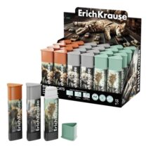 ErichKrause Prism Big City Cats Expositor con 24 Pegamentos en Barra - 13g - Adhesion Fuerte - Secado Rapido - Multisuperficie - Color Blanco