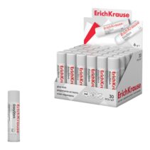 ErichKrause EasyStick Expositor con 30 Pegamentos en Barra - 6g - No Toxico - Secado Rapido - sin Disolventes - Multisuperficie - Color Blanco
