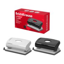 ErichKrause Elegance Classic Perforadora de Papel - Perfora hasta 10 Hojas - Barra Guia con Marcas de Formato - Bandeja - Base de Plastico Antideslizante - Colores Surtidos