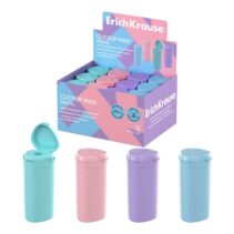 ErichKrause ClickUp Maxi Pastel Expositor con 12 Sacapuntas con Contenedor - Plastico - Cuchilla Niquelada de Acero al Carbono - Orificio de 8mm - Colores Surtidos