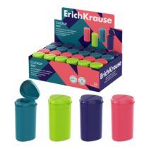 ErichKrause ClickUp Reef Expositor con 24 Sacapuntas con Contenedor - Plastico - Cuchilla Niquelada de Acero al Carbono - Orificio de 8mm - Colores Surtidos