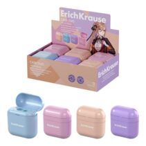 ErichKrause Case Duo Manga Expositor con 12 Sacapuntas con Contenedor - Plastico - 2 Orificios de 8 y 11mm - Cuchilla Niquelada de Acero al Carbono - Colores Surtidos