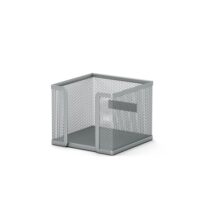 ErichKrause Compass Portanotas de Sobremesa - Malla de Metal - 99x99x80mm - Color Plata