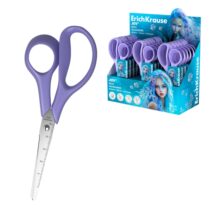 ErichKrause JOY Ergo Aquamarine Expositor con 24 Tijeras de 14cm - Mangos de Plastico Resistente a Golpes - Ergonomicas - Color Lila