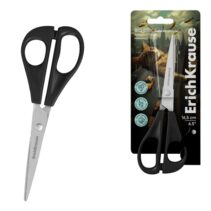 ErichKrause Big City Cats Tijeras de 16.5cm - Mangos de Plastico Resistente a Golpes - Acero Inoxidable - Ergonomicas - Color Negro