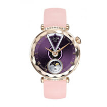 XO J13 Smartwatch - Pantalla AMOLED 1.19" - IP68 - Ritmo Cardiaco - Presion Arterial - Oxigeno en Sangre - Modo Deportivo - Monitor de Descanso - Notificaciones - Color Rosa y Dorado