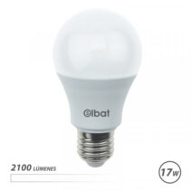 Elbat A65 Bombilla LED - Potencia 17W - Flujo Luminoso 2100lm - E27 - Temperatura de Color 4000K - Luz Blanca - Apertura 220º - Vida Util 30.000h - 15.000 Encendidos - 65x115mm - Color Blanco