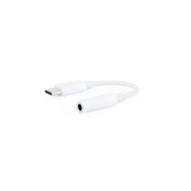 Nanocable Adaptador de Audio - USB-C Macho - Jack 3.5mm Hembra - Longitud 11cm - Color Blanco