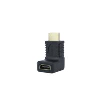 Nanocable Adaptador HDMI - Acodado 90 Grados - Conector Hembra a Macho - Color Negro