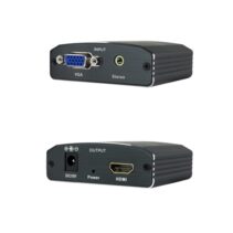 Nanocable Conversor de Video - VGA y Audio a HDMI - Jack 3.5mm - Alimentacion Externa - Conectores Hembra - Color Negro