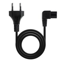Nanocable Cable de Alimentacion - Longitud 3m - Acodado 90 Grados - Clavija CEE7/16 - Conector C7 - Macho a Hembra - Color Negro