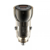 XO CC60 Cargador de Coche - Potencia 60W - USB-A y USB-C - 30W por Puerto - 12-24V - Power Delivery - Quick Charge - Protecciones Integradas - Color Negro