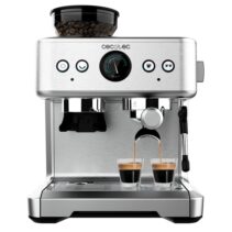 Cecotec Power Espresso 20 Barista Maestro Cafetera Espresso - Potencia 2250W - Capacidad 250g - Presion 20bar - Vaporizador - Temperatura Regulable - Termoblock - Molinillo - Manometro - Color Acero