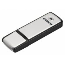 Hama Fancy Memoria Pendrive USB 2.0 con Tapa - 32GB de Capacidad - 10Mb/s de Transferencia - Aluminio Cepillado - Color Negro y Plata