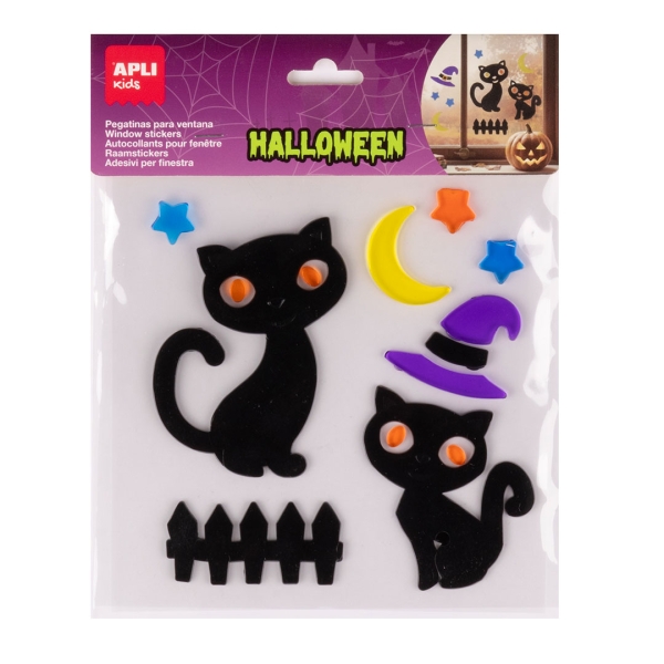 Apli Kids Pack con 10 Pegatinas Jelly de Halloween para Ventanas