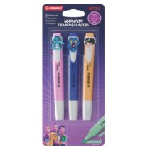 Stabilo Swing Cool K-Pop Demon Hunters Pack con 3 Marcadores - Cuerpo Plano - Punta Biselada - Trazo entre 1 y 4mm - Tinta con Base de Agua - - Colores Surtidos