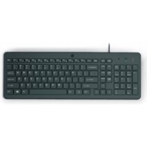 HP 150 Teclado USB - Patas Ajustables - Indicadores LED (Num/Caps) - Fabricado con Plastico Reciclado - Color Negro