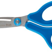 Plus Fitcut Curve Kids Tijera Escolar 14.5 cm - Hojas Curvas - Punta Redondeada - Ergonomica - Uso Diestro - Color Azul