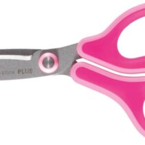 Plus Fitcut Curve Kids Tijera Escolar 14.5 cm - Hojas Curvas - Punta Redondeada - Ergonomica - Uso Diestro - Color Rosa