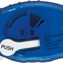 Plus Pro Roller Adhesivo Permanente 8.4mm x 20m - Recargable - Aplicacion Limpia - Preciso y Reciclable