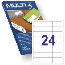 Multi3 Pack de 2.400 Etiquetas Rectangulares Tamaño 64