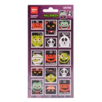 Apli Kids Sellos Pack con 30 Pegatinas de Halloween con Forma de Sello Postal - Perfectas para Decorar Cuadernos
