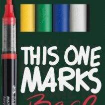 Faber-Castell Multimark Acrylic Brush Pack con 6 Rotuladores Acrilicos Punta Pincel - Trazo de 1 a 6mm - Tinta Acrilica a Base de Agua - Colores Basicos Surtidos