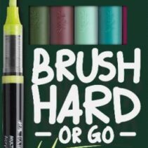 Faber-Castell Multimark Acrylic Brush Pack con 6 Rotuladores Acrilicos Punta Pincel - Trazo de 1 a 6mm - Tinta Acrilica a Base de Agua - Colores Tendencia Surtidos