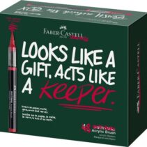 Faber-Castell Multimark Acrylic Brush Caja con 48 Rotuladores Acrilicos Punta Pincel - Trazo de 1 a 6mm - Tinta Acrilica a Base de Agua - Colores Surtidos