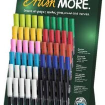 Faber-Castell Multimark Acrylic Brush Expositor con 60 Rotuladores Acrilicos Punta Pincel - Trazo de 1 a 6mm - Tinta Acrilica a Base de Agua - Colores Surtidos