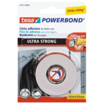Tesa Ultra Strong Cinta Adhesiva de Doble Cara Ultra Fuerte 19mm x 1.5m - Color Blanco