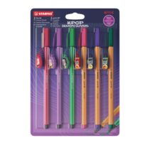 Stabilo Pen 68 y Point 88 K-Pop Demon Hunter Pack con 3 Rotuladores de Punta de Fibra Point 88 + 3 Rotuladores Pen 68 - Tinta con Base de Agua - Colores Surtidos