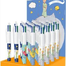 Bic 4 Colours El Principito Expositor con 36 Boligrafos de Bola Retractil Con Diseños de El Principito - 4 Diseños Diferentes - Punta Media de 1.0mm