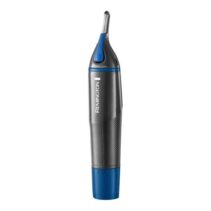 Remington Nano Series Recortador Facial - Cuerpo Exterior Antimicrobiano - Peines Guia para Cejas - Resistente al Agua - Color Negro