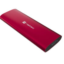 Natec Rhino Lite M.2 Caja Externa para Discos SSD M.2 - NVME/PCIe - USB-C 3.2 - Compatible con Discos de Hasta 10TB - Color Rojo